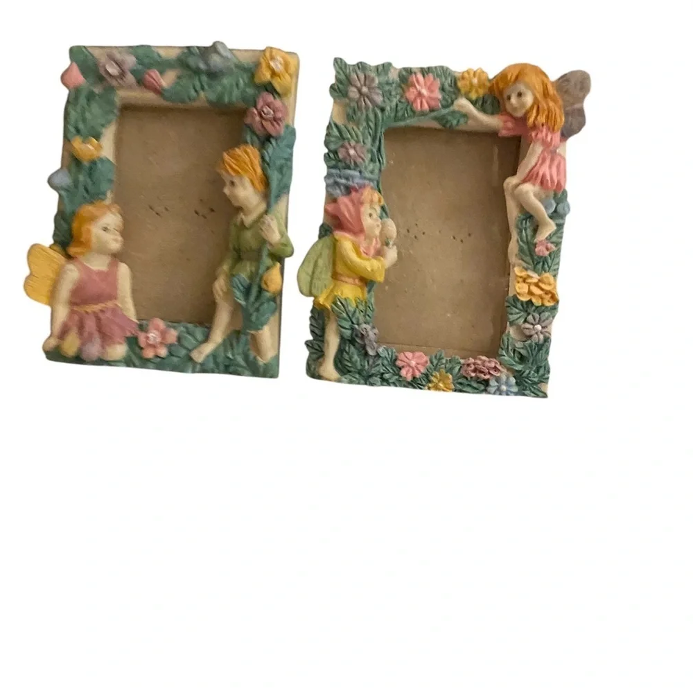 Vintage 90s Fairy Garden Picture mini Frame Set Multicolor girlhoodcore gifts